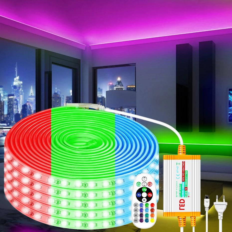 4Pin RGB LED Ʈ 5050 IP68  Ʈѷ 1500W 220V   10M 50M 100M ܼ    